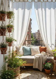 How to Use Curtains to Elevate Your Apartment Balcony