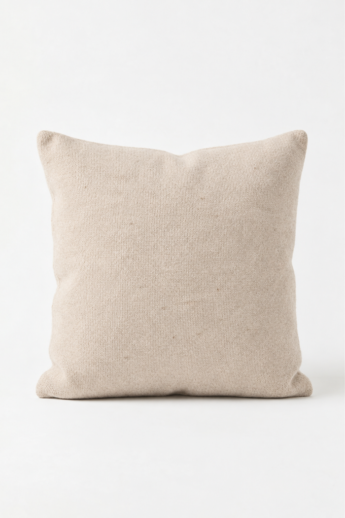Eco Cashmere Cushion in Beige