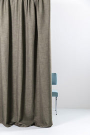 Blackout Curtains (Linen Optic) in Brown Color