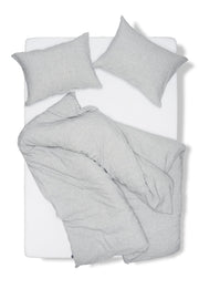 Linen Bedding Melange in Blue Mini Check Color