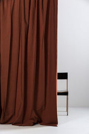 Egyptian Cotton Curtains in Rust Brown Color