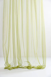 Sheer Tulle Curtains in Green Color