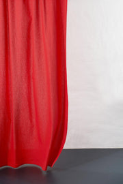 Hemp and Organic Cotton Curtains in Lobster Red Color