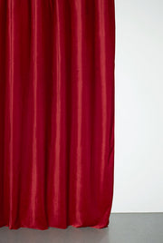 Velvet Curtain in Cherry Red Color - Extra Wide