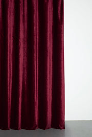 Velvet Curtain in Plum Red Color - Extra Wide