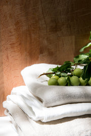 Linen Bedding Panama in White Color