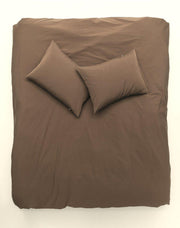 Vintage Egyptian Cotton Bedding in Tobacco Brown Color