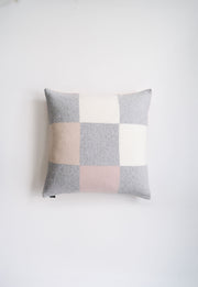Cushion Cashmere and Merino Wool - Grey Check