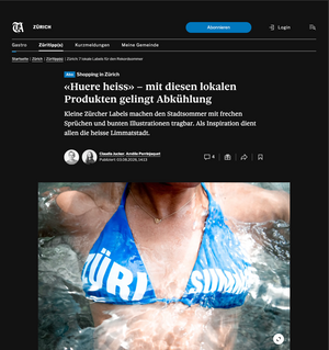 ZigZagZurich featured in Tages-Anzeiger