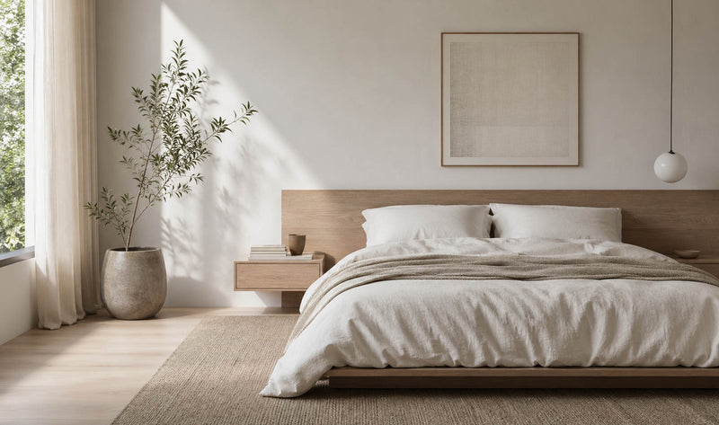 Minimalistische Schlafzimmer Ideen: So gestalten Sie einen ruhigen und schlichten Raum