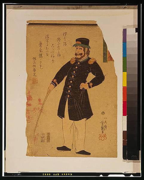 Dessins japonais d'Américains du Nord au cours des années 1800