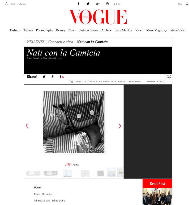 Sacs à dos Nati con la Camicia : le top du Vogue Italie 2014