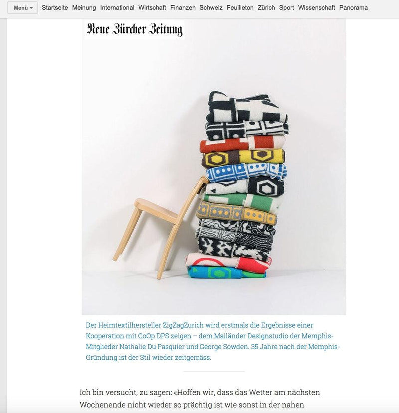 NZZ Avis sur ZigZagZurich