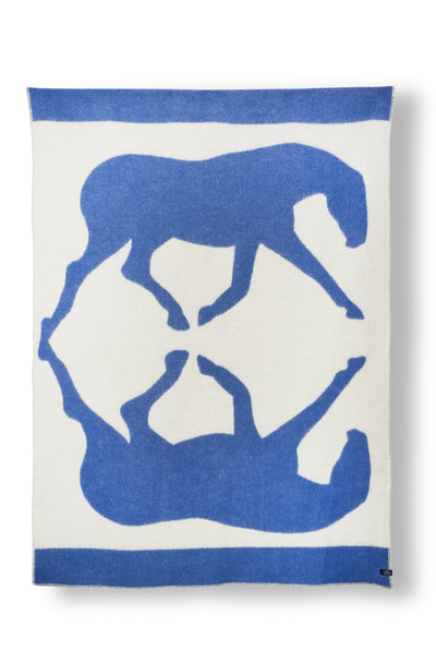 Künstler Wolldecke „Blue Matin“ von Anna Mörner
