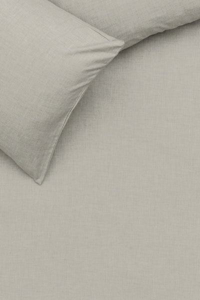 Parure de lit en coton cachemire de couleur gris clair