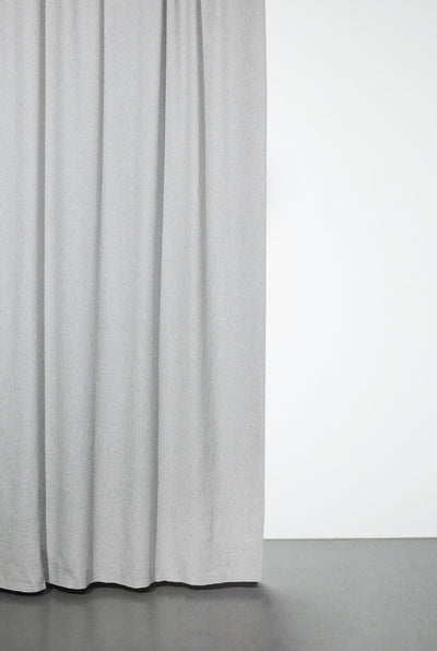 Rideau en Cachemire et Coton en Gris Clair