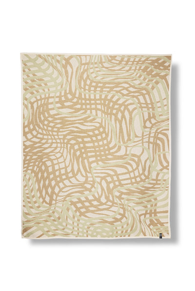 Couverture en coton « Simple Distortion » beige de Francesca Franceschi