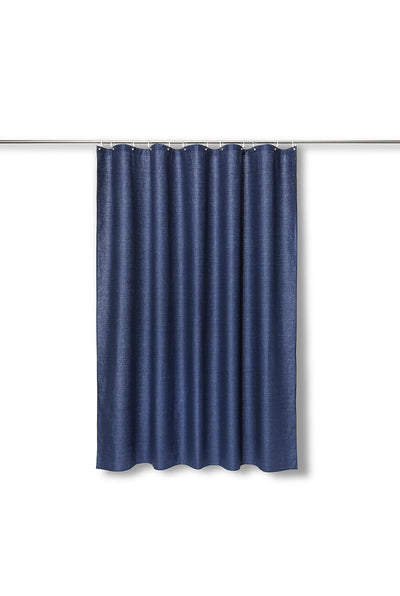 Leinen Duschvorhang in Denim Blau in 4 Grössen