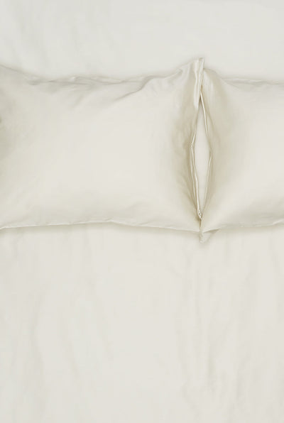 Egyptian Cotton Sateen Bedding in Eggshell Color