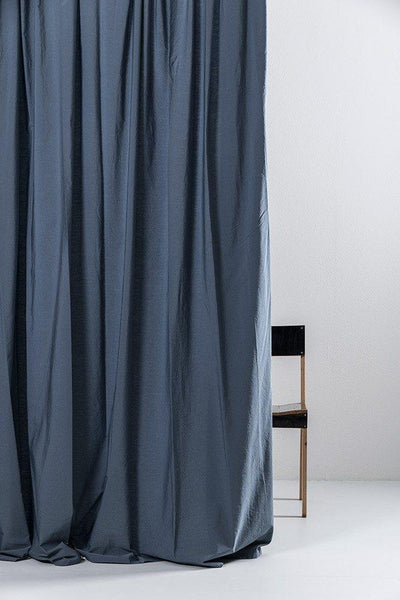 Egyptian Cotton Curtains in Blue Color