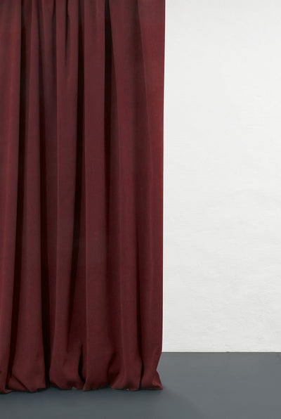 Dimout Curtains "Groovy Corduroy Weave" in Burgundy Color