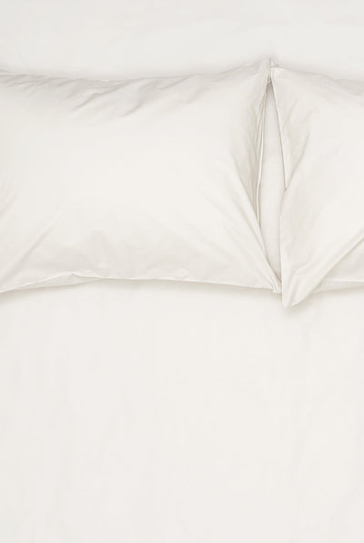Pima Cotton Percale Bedding in Light Grey Color