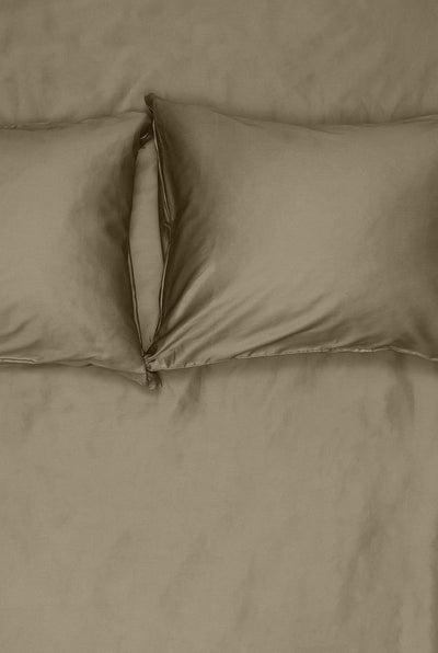 Ägyptische Baumwollsatin Bettwäsche in Olivgrün