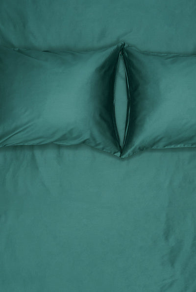 Ägyptische Baumwollsatin Bettwäsche in Petrol
