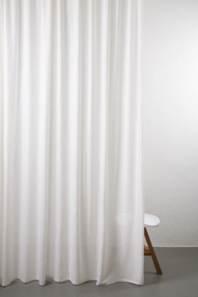 Wool Curtains Semi Transparent in Cream White Color