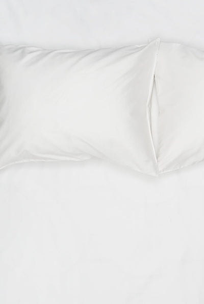 Egyptian Cotton Sateen Bedding in White Color