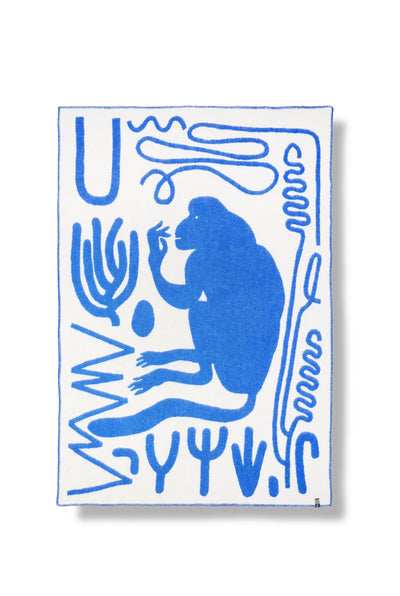  "Blue Monkey" Couverture en Laine par Sara Zeiter