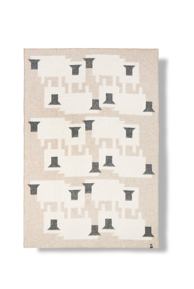 Wool Blanket "Moon Sheep" by Gabriela Scholl
