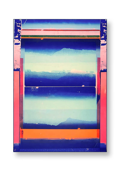 "Blue Sway" Tapis d'artiste recyclé par Angus Vasili