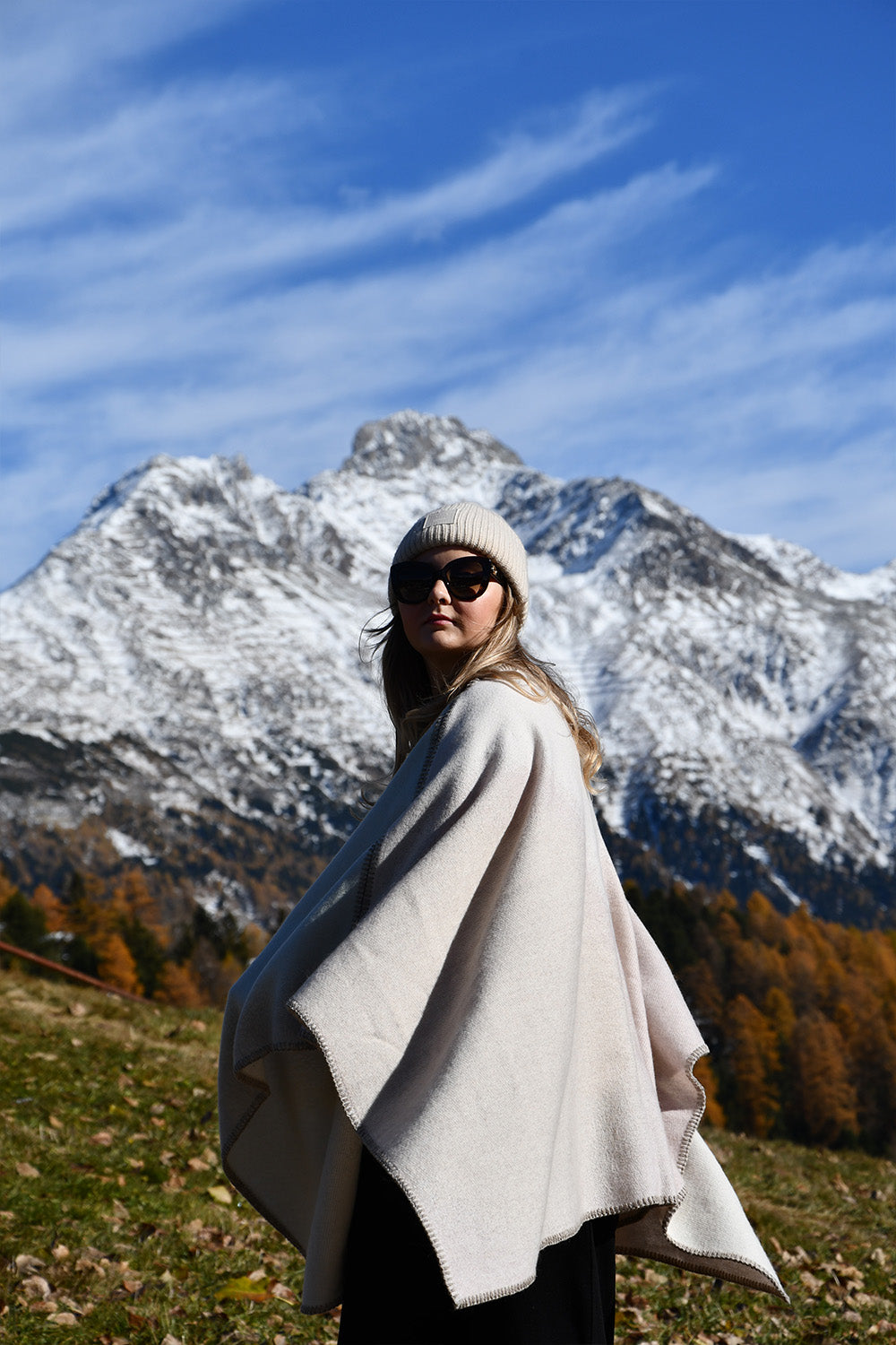 Merino Wool Poncho 
