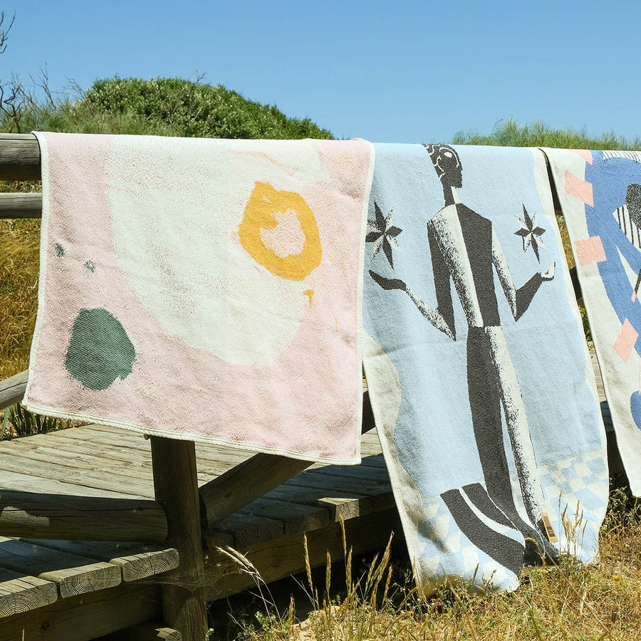 Beach towel on a resort lounger